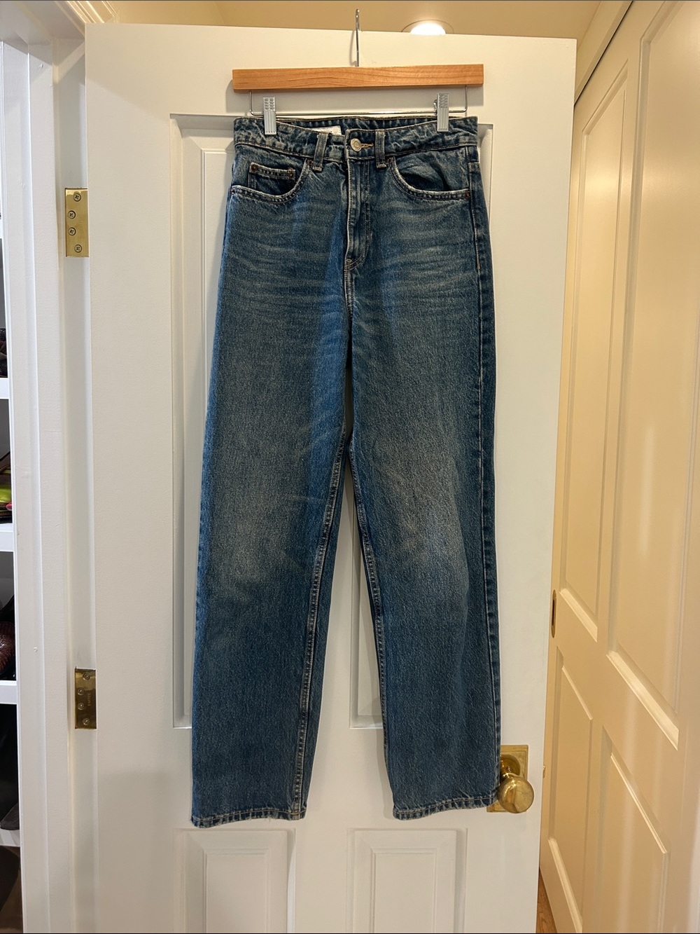 Zara high rise mom fit jeans